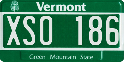 VT license plate XSO186