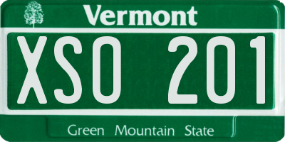 VT license plate XSO201