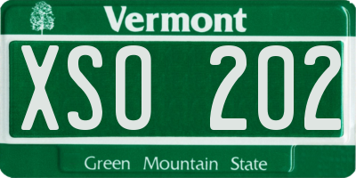 VT license plate XSO202