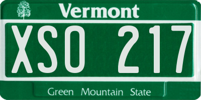 VT license plate XSO217
