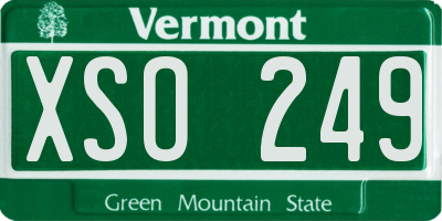 VT license plate XSO249