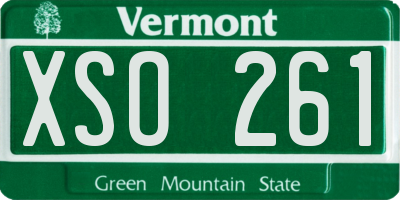 VT license plate XSO261