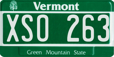 VT license plate XSO263