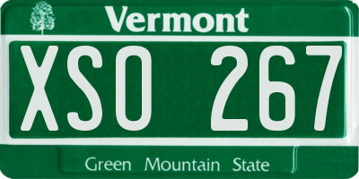 VT license plate XSO267