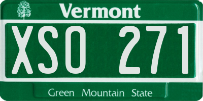 VT license plate XSO271