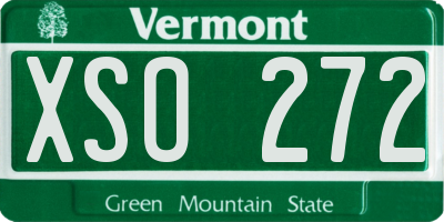 VT license plate XSO272