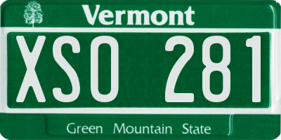 VT license plate XSO281