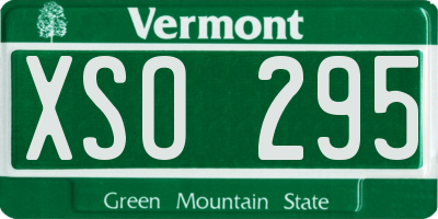 VT license plate XSO295