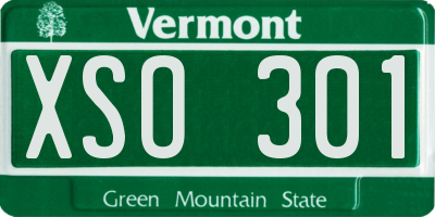 VT license plate XSO301