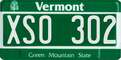 VT license plate XSO302