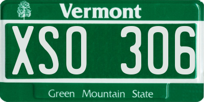 VT license plate XSO306