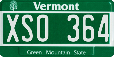 VT license plate XSO364