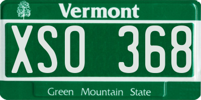 VT license plate XSO368