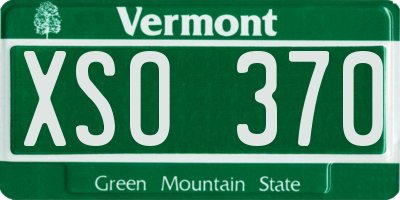 VT license plate XSO370