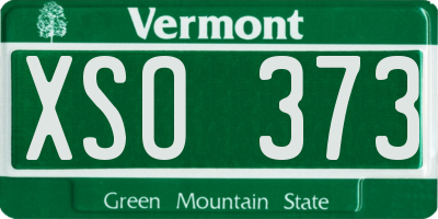 VT license plate XSO373