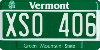 VT license plate XSO406