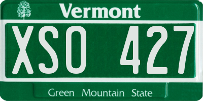 VT license plate XSO427
