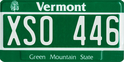 VT license plate XSO446