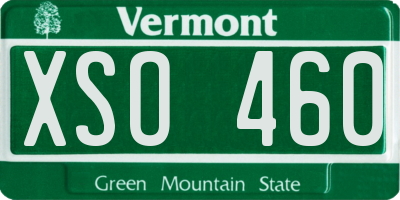 VT license plate XSO460