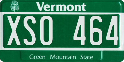 VT license plate XSO464