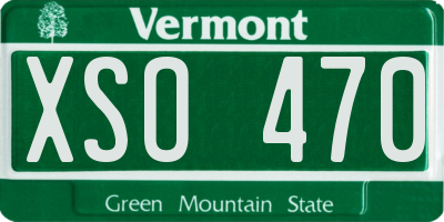 VT license plate XSO470