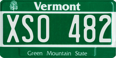 VT license plate XSO482