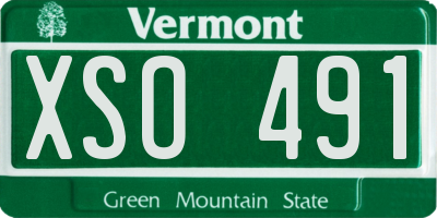 VT license plate XSO491