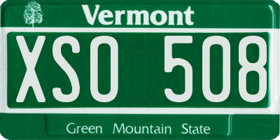 VT license plate XSO508