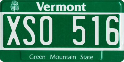 VT license plate XSO516