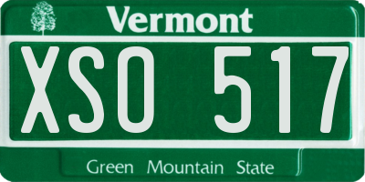 VT license plate XSO517