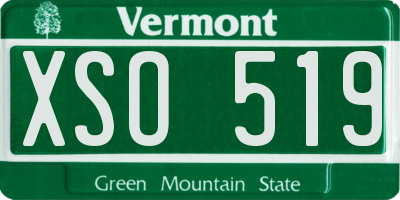 VT license plate XSO519