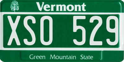 VT license plate XSO529