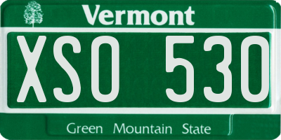VT license plate XSO530