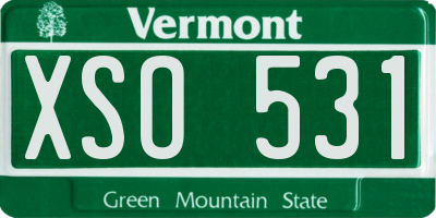 VT license plate XSO531