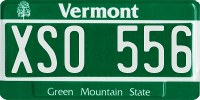 VT license plate XSO556