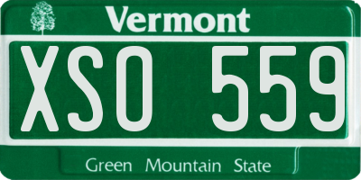 VT license plate XSO559