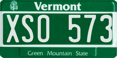 VT license plate XSO573
