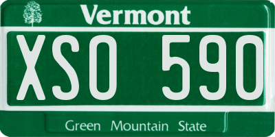 VT license plate XSO590