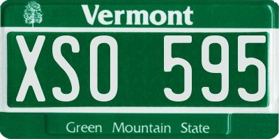 VT license plate XSO595