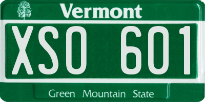 VT license plate XSO601