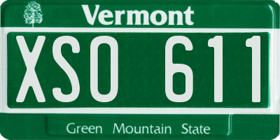 VT license plate XSO611