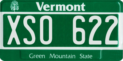 VT license plate XSO622