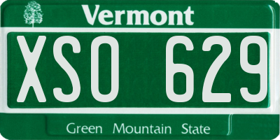 VT license plate XSO629