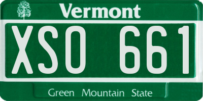VT license plate XSO661