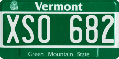 VT license plate XSO682