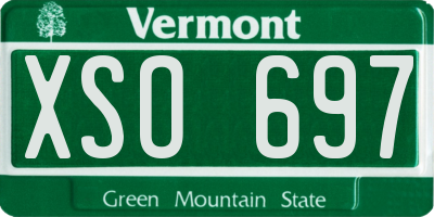 VT license plate XSO697