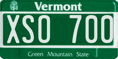 VT license plate XSO700