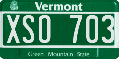 VT license plate XSO703