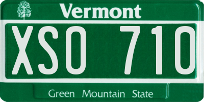 VT license plate XSO710