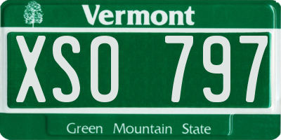 VT license plate XSO797